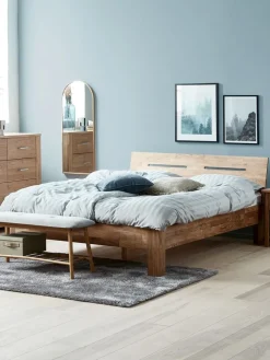 OLSKEREstructura cama OLSKER 135x190 roble natural