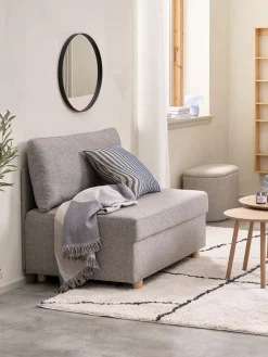 OLSTRUPSofá cama OLSTRUP 1,5 plazas tela gris
