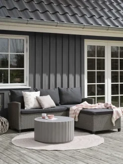 ONDRUPSofá de exterior con chaise longue ONDRUP 3 plazas gris
