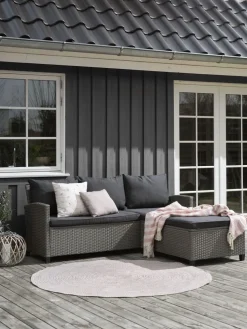 ONDRUPSofá de exterior con chaise longue ONDRUP 3 plazas gris