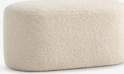 OREBOPuf OREBO 84x45 felpa blanco crudo