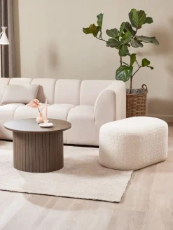 OREBOPuf OREBO 84x45 felpa blanco crudo