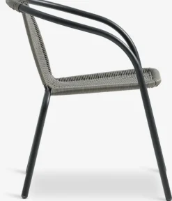 RADSTRUP + GRENAAMesa RADSTRUP Ø60 negro + 2 sillas GRENAA gris