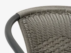 RADSTRUP + GRENAAMesa RADSTRUP Ø60 negro + 2 sillas GRENAA gris