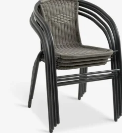 RADSTRUP + GRENAAMesa RADSTRUP Ø60 negro + 2 sillas GRENAA gris
