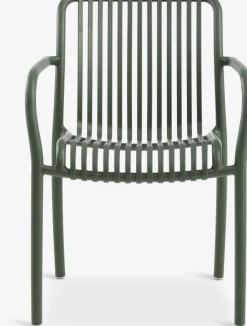 RADSTRUP + NABBENMesa RADSTRUP Ø60 negro + 2 sillas NABBEN verde oliva