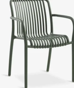 RADSTRUP + NABBENMesa RADSTRUP Ø60 negro + 2 sillas NABBEN verde oliva