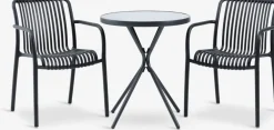 RADSTRUP + NABBENMesa RADSTRUP Ø60 + 2 sillas NABBEN negro