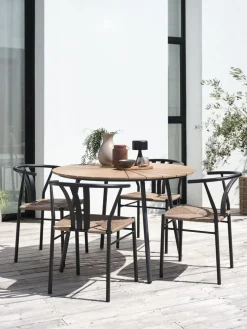 RANGSTRUP + TAGMARKMesa RANGSTRUP Ø110 natural/negro + 4 sillas TAGMARK