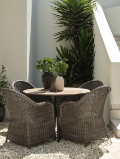 RANGSTRUPMesa de jardín RANGSTRUP Ø110 natural/negro