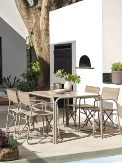 RAUMAMesa de jardín RAUMA A90xL140 arena oscuro