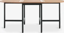 RENA + NYLENDIAMesa RENA L54/175 madera dura + 4 sillas NYLENDIA beis