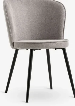 RISSKOVSilla de comedor RISSKOV tela gris claro/negro