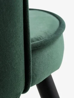 RISSKOVSilla de comedor RISSKOV terciopelo verde oscuro/negro