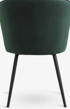 RISSKOVSilla de comedor RISSKOV terciopelo verde oscuro/negro