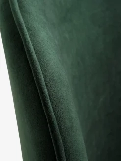 RISSKOVSilla de comedor RISSKOV terciopelo verde oscuro/negro
