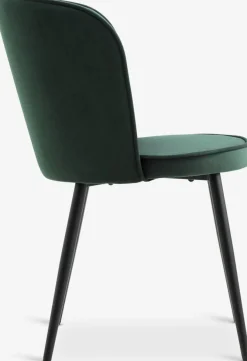 RISSKOVSilla de comedor RISSKOV terciopelo verde oscuro/negro