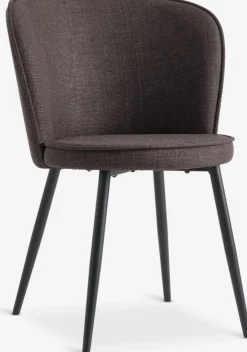 RISSKOVSilla de comedor RISSKOV tela marrón oscuro/negro