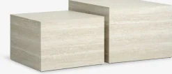 ROLSTEDMesa de centro ROLSTED 58x58/50x50 color travertino juego 2