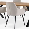 ROSLEV + PURHUSMesa ROSLEV L200 roble natural + 4 PURHUS blanco crudo/negro