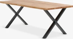 ROSLEVMesa de comedor ROSLEV 95x200 roble natural/negro