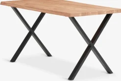 ROSLEVMesa de comedor ROSLEV 80×140 roble natural/negro