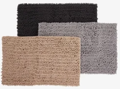 ROSVIKPLUSAlfombrilla de baño ROSVIK 50x80cm chenilla antracita