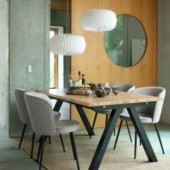 SANDBYMesa de comedor SANDBY 100x160 roble natural/negro