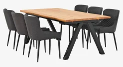 SANDBYMesa de comedor SANDBY 100x210 roble natural/negro
