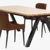 SANDBYMesa SANDBY L210 roble natural + 4 sillas PEBRINGE marrón