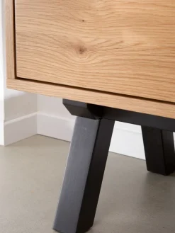 SANDBYMueble TV SANDBY 2 puertas roble natural/negro