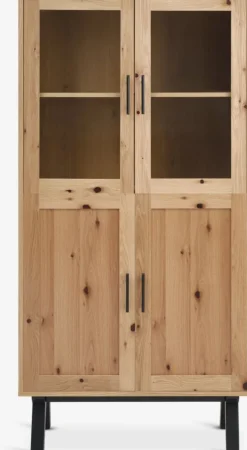 SANDBYVitrina SANDBY 2 puertas roble natural/negro