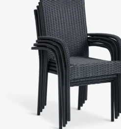SANDVIKA + GUDHJEMMesa SANDVIKA L65 + 2 sillas GUDHJEM negro