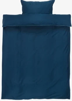 SANNAGOLDJuego funda nórdica satén SANNA 155x220 azul oscuro