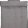 SANNEGOLDJuego funda nórdica algodón lavado SANNE 155x220 gris