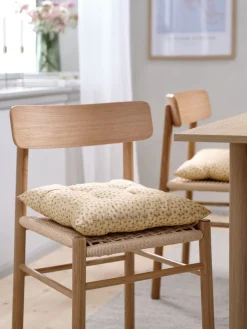 SELJECojín de asiento SELJE 40x40x8 marrón claro/turquesa