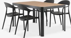 SIRDAL + NANNESTADMesa SIRDAL L149 madera dura + 4 sillas NANNESTAD