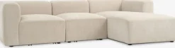 SKEJBYSofá modular SKEJBY 3 plazas chaise longue tela beis