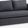 SKILLEBEKKSofá cama SKILLEBEKK tela gris oscuro