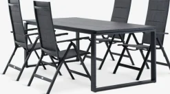 SONNERUP + MYSENMesa SONNERUP L215 + 4 sillas MYSEN gris