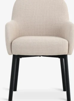 SOTTRUPSilla de comedor SOTTRUP tela beis/negro