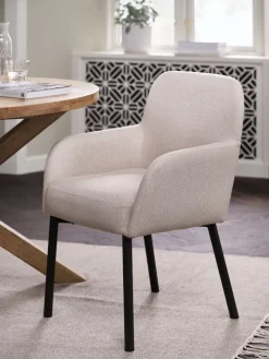 SOTTRUPSilla de comedor SOTTRUP tela beis/negro
