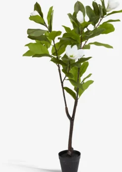 SPINDELPlanta artificial SPINDEL A120cm verde/blanco magnolia