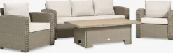 STAVERNConjunto muebles jardín STAVERN 5 plazas natural