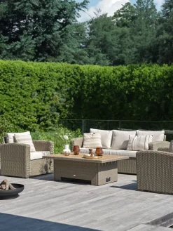 STAVERNConjunto muebles jardín STAVERN 5 plazas natural