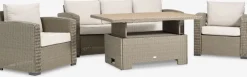 STAVERNConjunto muebles jardín STAVERN 5 plazas natural