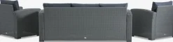 STAVERNConjunto muebles jardín STAVERN 5 plazas gris