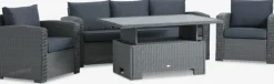 STAVERNConjunto muebles jardín STAVERN 5 plazas gris