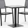STENUNGSUND + STRANDBYMesa STENUNGSUND L60 + 2 sillas STRANDBY gris