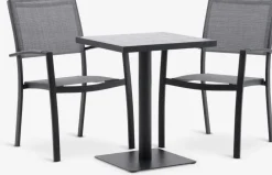 STENUNGSUND + STRANDBYMesa STENUNGSUND L60 + 2 sillas STRANDBY gris